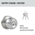 thumbnail image 2 of Decor Mo Round Ball Door Knob Lock, Keyed  Entry Doorknobs, Exterior Interior Entry Lock with Key, Satin Nickel, 1 Pack, 2 of 6