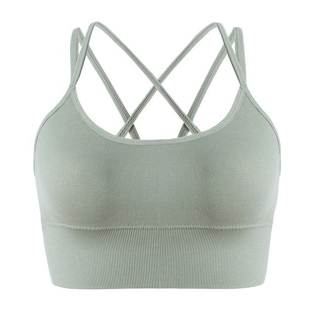 Ropa interior deportiva para mujer Tirantes acolchados Ropa interior de soporte medio Adecuado para yoga fitness - Adecuado para circunferencia inferior del pecho 87-92 cm