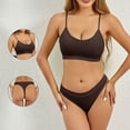 thumbnail image 2 of ZQUUVOU Women's Sports Bra Bikini Set Racerback Breathable Quick Dry Yoga Running Fitness Training Comfortable Workout Brown, 2 of 9
