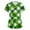 A014-Light Green, variant on St. Patrick's Day Scrubs Tops for Women Irish Shamrock Printed Short Sleeve Nurse Uniforms Workwear Stretchy V Neck Festival Scrub Shirts