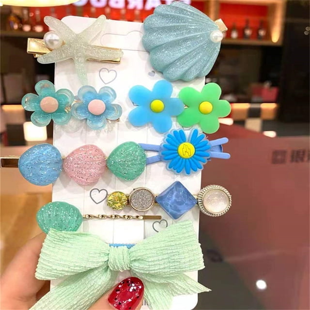 WREESH Ensemble de Pinces à Cheveux Colorées pour Filles Enfants Accessoires de Cheveux Bandeaux