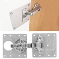 thumbnail image 1 of Outil de Remplacement de Charnière d'Armoire, Connexion Forte Installation Facile Acier Inoxydable Durable Charnière Plaque de Réparation avec Vis pour Étagères pour Meubles, 1 of 8