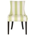 thumbnail image 4 of SAFAVIEH Lester 19" H Contemporary Glam Dining Chair, Set of 2, Multi Stripe/Espresso, 4 of 10