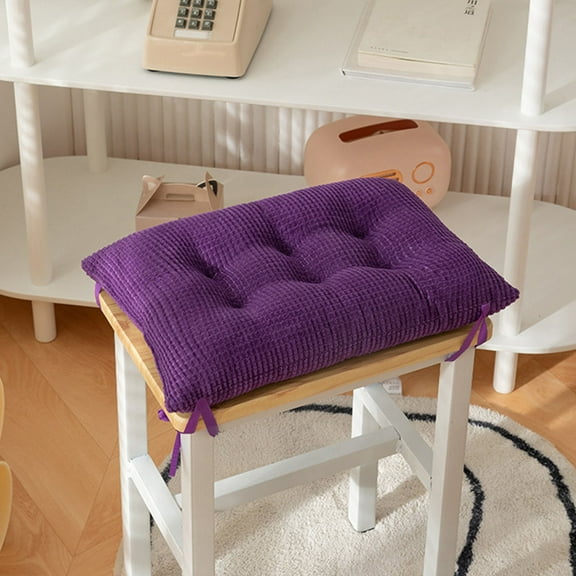 Fmbmuo 14x9 Inch Outdoor Cushions Rectangle Ties UV Resistant Seat Cushions, 1Pcs Modern Flock (Purple)