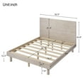 thumbnail image 7 of Solid and Stable Modern Concise Style Solid Wood Grain Platform Bed Frame, Queen (Stone Gray), 7 of 7