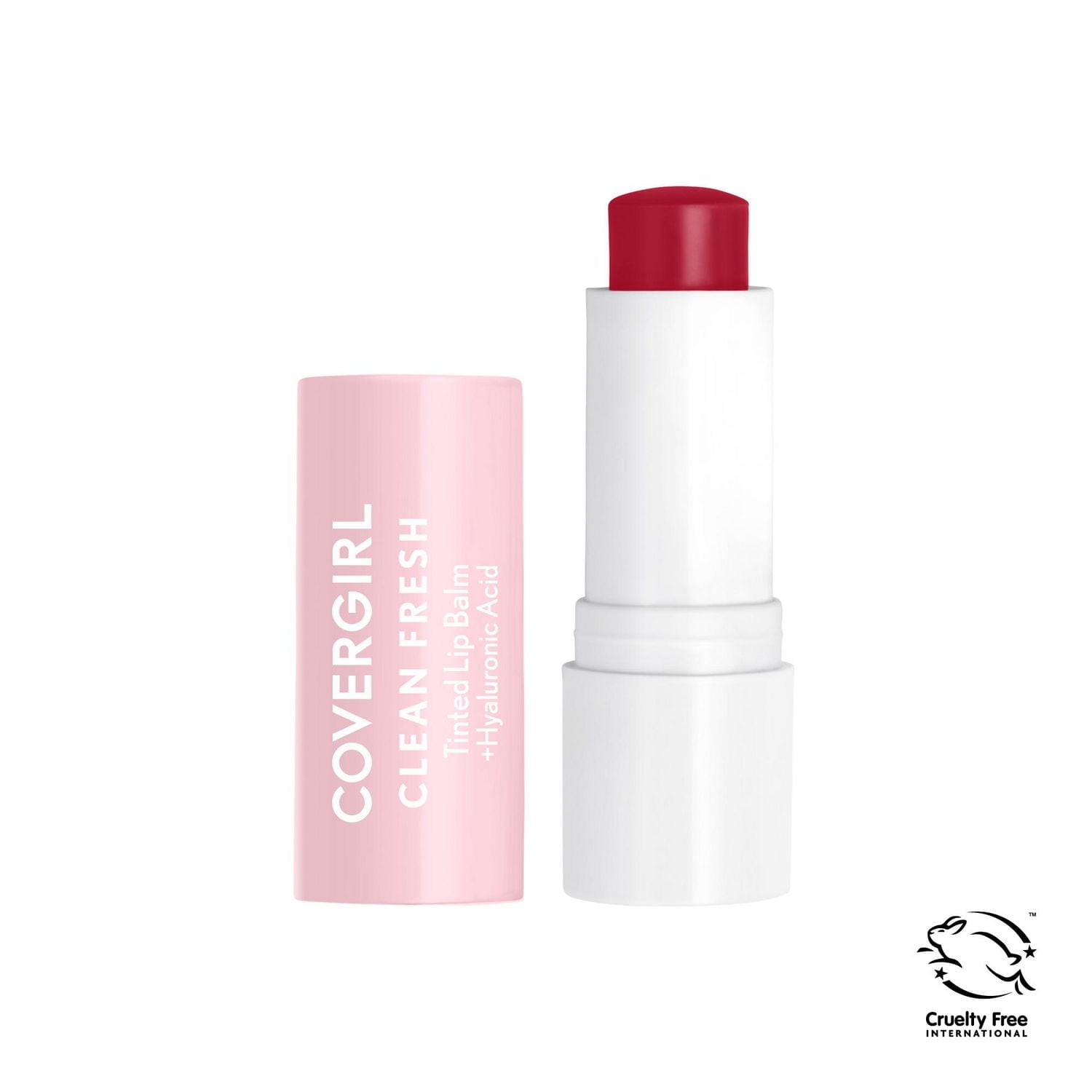 COVERGIRL Clean Fresh Tinted Lip Balm, Formulated with Hyaluronic Acid for 24HR Hydration, 100% Vegan & Cruelty-Free, Vegan lip balm