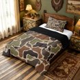 thumbnail image 3 of meiyoeat Dino Camo Twin Comforter Sets for Boys, Dinosaur Print Bedding Set for Kids, Green, Black Reversible, 2 Pieces, 1 Comforter and 1 Pillowcase, 3 of 6