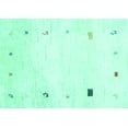 thumbnail image 1 of Ahgly Company Machine Washable Indoor Rectangle Solid Turquoise Blue Modern Area Rugs, 4' x 6', 1 of 4