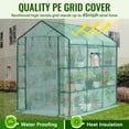 thumbnail image 2 of Greengro Greenhouse, 57 x 85 x 76'' Greenhouses for Outdoors, Portable Greenhouse Kit with Mesh Side Windows, PE Cover, 8 Shelves, Heavy Duty Walk in Green House for Backyard Garden Indoor Outside, 2 of 7