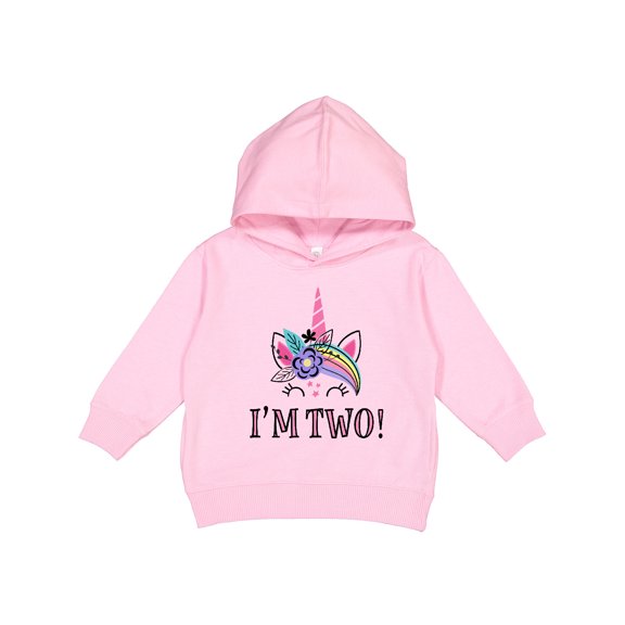 Inktastic 2nd Birthday Unicorn 2 Year Old Girl Toddler Hoodie