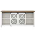 thumbnail image 3 of Evelyn&Zoe Clementine Rectangular TV Stand for TV's up to 75", White/Golden Oak, 3 of 11