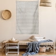 thumbnail image 2 of Black and Ivory Tapestry, Pattern with Geometric Star Shapes Contemporary Style Modern Design, Wall Hanging for Bedroom Living Room Dorm Decor, 60W X 80L Inches, Ivory and Black, by Ambesonne, 2 of 5