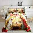 thumbnail image 2 of jejeloiu Happy New Year Queen Comforter Set,Christmas Religious-Themed Bedding Sets,Marry Xmas Bedding Comforter Set For Teens,Ultra Soft Home Decor Reversible,3pcs, 2 of 8