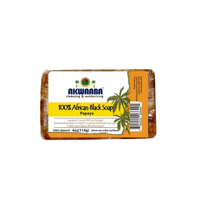 Jabón negro africano AKWAABA (Papaya 4oz)