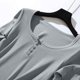 thumbnail image 4 of Fiudx Ofertas Flash Artículos En Oferta Camiseta de Manga Corta con Cuello Redondo y Botones de Color Liso para Mujer, Camiseta Básica de Verano para Mujer, Top/Camisa de Manga Corta con Cuello Redon, 4 of 7