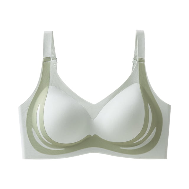 Soutiens-gorge de Sport pour Femmes, Lingerie Sans Fil Douce et Confortable, Vert M-TTG
