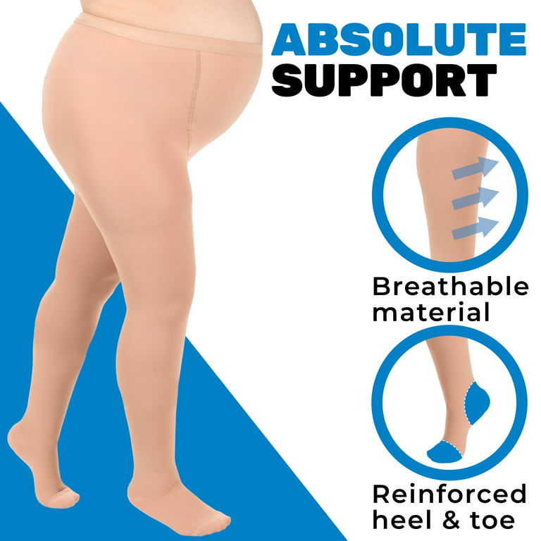 Maternity Compression Tights 20-30mmHg by Absolute Support - Beige, Medium