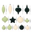 thumbnail image 2 of Christmas Green Velvet Ball Ornaments – Red & Orange Mixed Set of Christmas Tree Decorations, Shatterproof Hanging Baubles for Holiday Home Décor & Party Display, 2 of 4