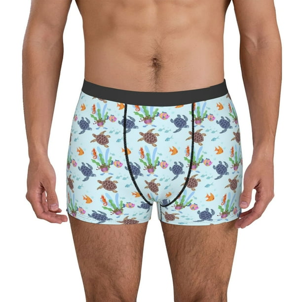 Fotbe Turtle Calzoncillos Tipo Boxer con Bolsa de Soporte Total para Hombre, X-Temp Fresco, Transpirable y de Secado Rápido-Small