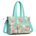 thumbnail image 2 of Teacher Tote Bag,Labrador Dog and Flower Floral Teacher Utility Tote Bag,Large Work Tote Bags for Women with Multiple Pockets,Top Zipper Closure,13.8x10.6x6.7 Inch, 2 of 5