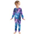 thumbnail image 6 of FORMRS Long Sleeve Top and Pants Pajama Set for Niños 2-Piece Sleepwear, Sizes 18M-8Y, Galaxy Pattern, 6 of 6