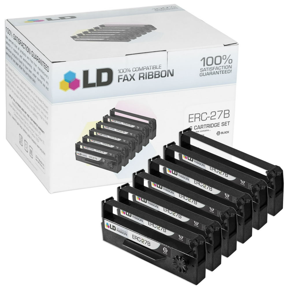 LD Epson Compatible Replacement 6 Pack Black POS Ribbon Cartridges