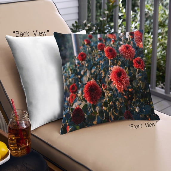 Ahgly Company Plants Flower Outdoor Throw Pillow, 18 inch by 18 inch