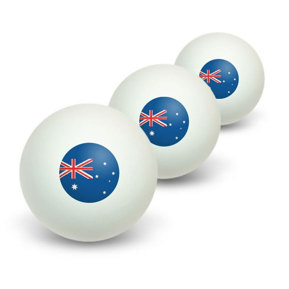 Australia Australian Flag Novelty Table Tennis Ping Pong Ball 3 Pack