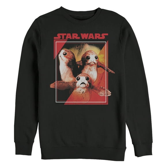 Men's Star Wars The Last Jedi Porg Wings Sweatshirt Black Large