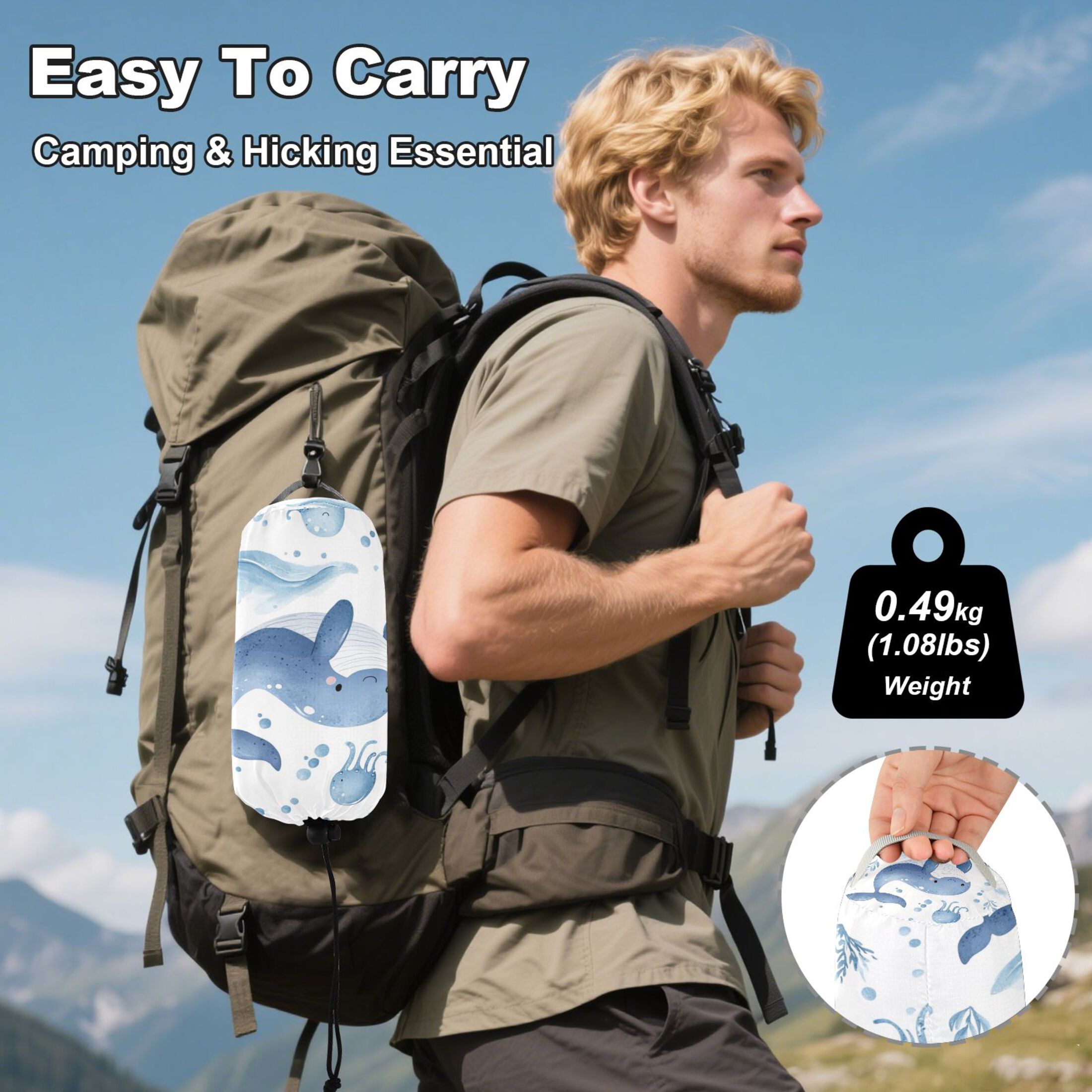 Hammock Camping Hammock Nylon Portable Hammock Travel Camping Hammock Super Cute Whale