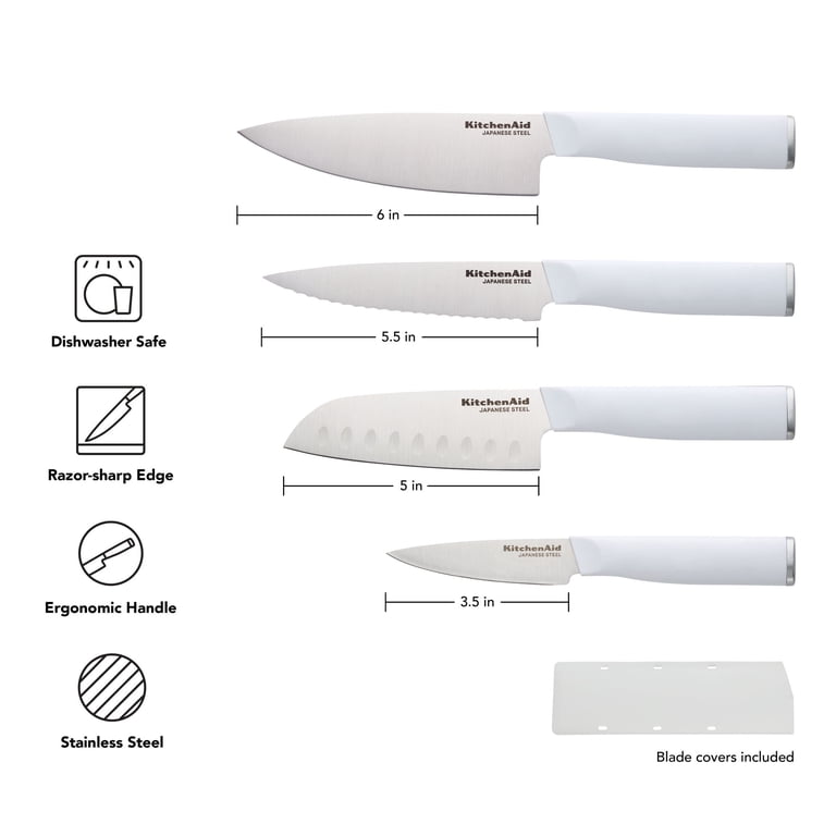 KitchenAid Chef Set with Custom-Fit Covers, Sharp Kitchen Knife