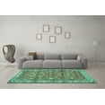 thumbnail image 3 of Ahgly Company Indoor Rectangle Persian Turquoise Blue Traditional Area Rugs, 7' x 9', 3 of 4
