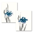 thumbnail image 2 of Gango Home Decor Contemporary Japanese Iris II & III Crop Indigo; Two 16x20in Fine Art Paper Giclee Prints, 2 of 6
