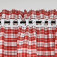 thumbnail image 3 of Juego de 2 cortinas LIUXGMXG opacas perforadas con 2 decoraciones de ventana a cuadros rojo 120/80 cm, 3 of 4