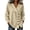 Beige, variant on Womens Long Sleeve Cardigan Open Front V Neck Button Down Business Casual Blouse Top