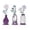 B001- Purple, variant on Figurines Home Decor Set of 3, Floral Decorations for Party, Spring Mantel Decor, Living Room Shelf Decor, Yellow 2D Printed Flower Vase Decorative Stand for Kitchen Shelf, Easter
