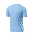 thumbnail image 5 of UVEASISHA Athletic Tshirts for Men Cooling Summer Lightweight Workout T Shirts Big and Tall Solid Casual Tee Tops Light Blue XXXXXL, 5 of 5
