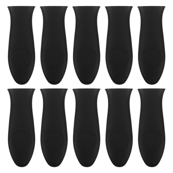 OHOIOLLA 10Ud Protector De Mango Anticalórico Para Olla De Silicona Con Ergonómico Negro