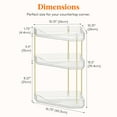 thumbnail image 6 of Lifewit 3-Tier Bathroom Counter Organizer Corner, Plastic Makeup Skincare Storage Organizer Countertop, Perfume Tray and Cosmetic Shelf in Bedroom, Dresser, Kitchen (Clear), 6 of 7