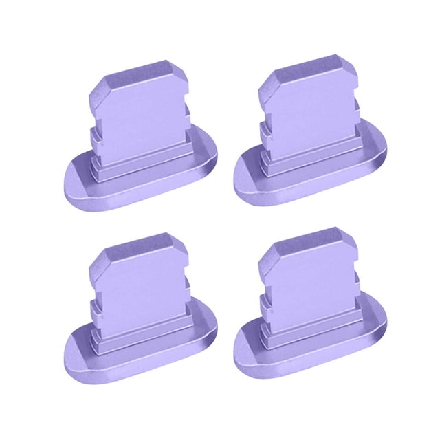 Methold 4Pcs Mobile Phone Stopper Dust Proof USB Protection Anti-dust Cap Micro Charging Port Replacement for 13/Mini/Pro/Pro Max Cables de audio/vídeo Púrpura claro