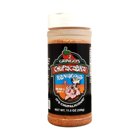 2 Gringos Chupacabra Ribnoxious Rub 11.5 Oz Sweet Savory Touch of Heat Single