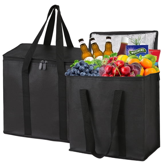 Bolsa térmica musbus con cierre aislante de 46 x 36 cm, paquete de 2 unidades
