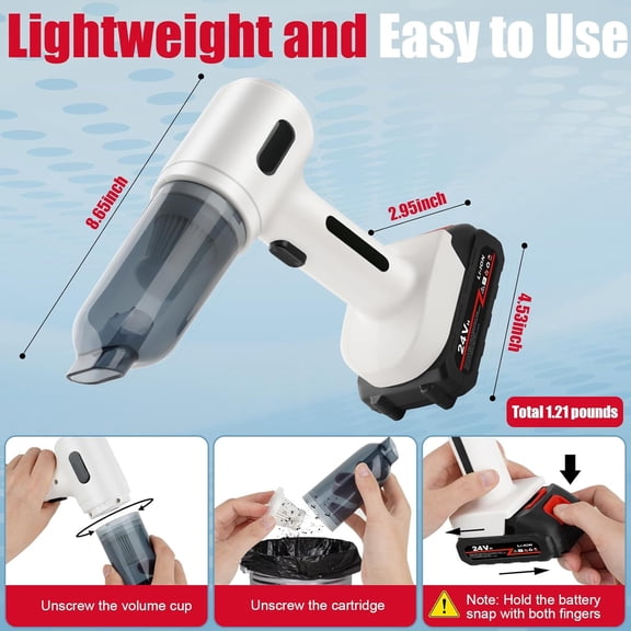 4000 mAh Battery High Power Car Vacuum Cleaner