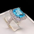 thumbnail image 3 of Gina Statement Ring Created Blue Topaz 6Ct Women Ginger Lyne Collection, 3 of 6