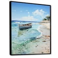 thumbnail image 2 of Designart "Beach Photo peaceful Shores V" Nautical & Beach Floater Framed Canvas Print, 2 of 7