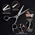 thumbnail image 4 of Tijeras de corte de pelo, tijeras de peluquero de corte de pelo de acero inoxidable para mujeres, hombres y bebés Adepaton ZJWJ104, 4 of 4
