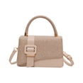 thumbnail image 2 of Bolso de mano elegante de PU para mujer, bolso de hombro tipo cartera para citas. Caqui, 2 of 9