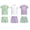 Green Multi, variant on Newborn, Baby & Toddler Girl Cotton Terry 3-Piece Set, Tank, Tee & Pull-On Shorts, Sizes 0-6T