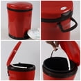 thumbnail image 4 of Ortodayes 1 Pack Trash Can with Foot Pedal, Plastic Garbage Bin with Lid, Red, 4 of 5