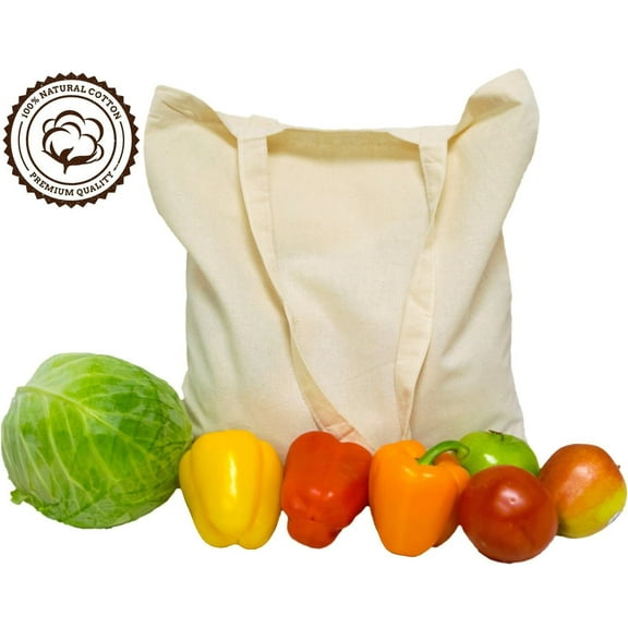 Novel Box Eco-Friendly Heavy Duty Reusable Organic Natural Cotton Canvas Bag